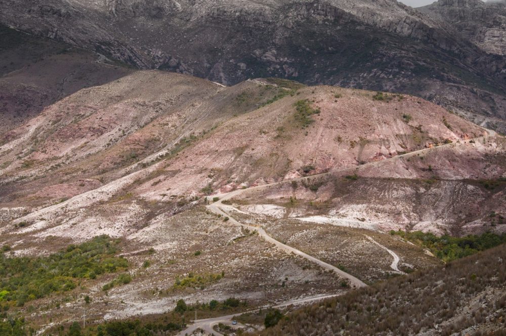 Winding road into Queenstown, Tasmania